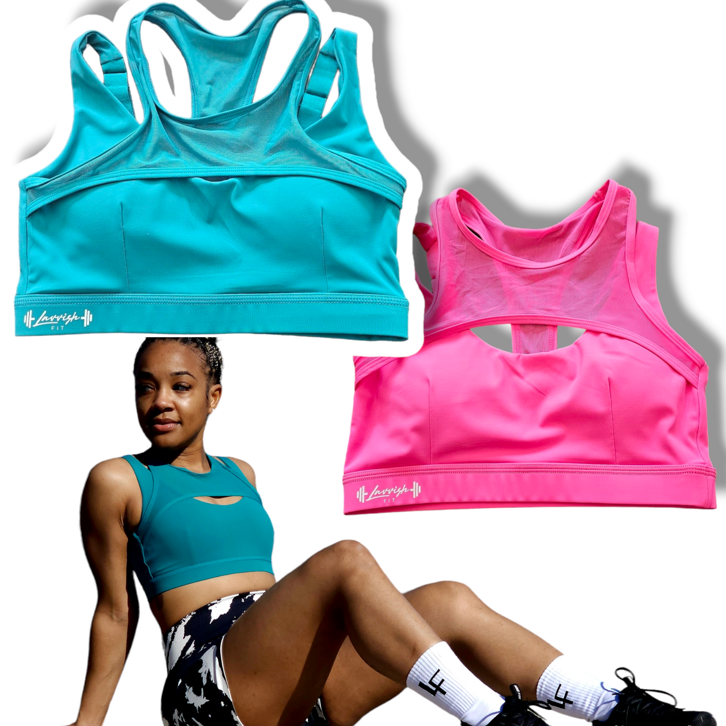 Harness Racerback Sports Bra ( Include Plus size )