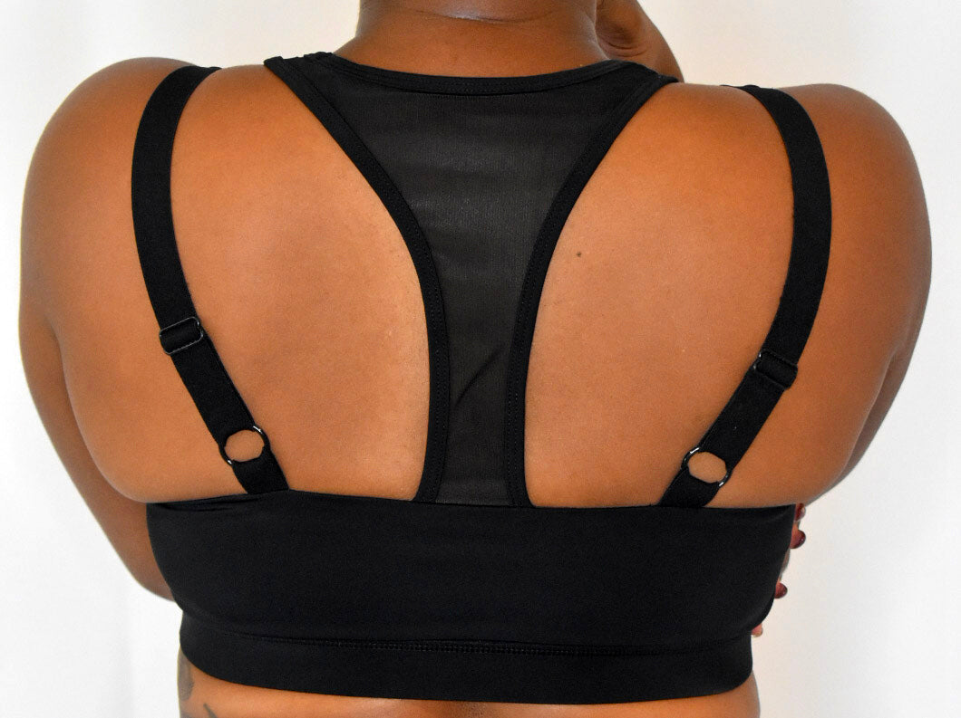 Harness Racerback Sports Bra ( Include Plus size )