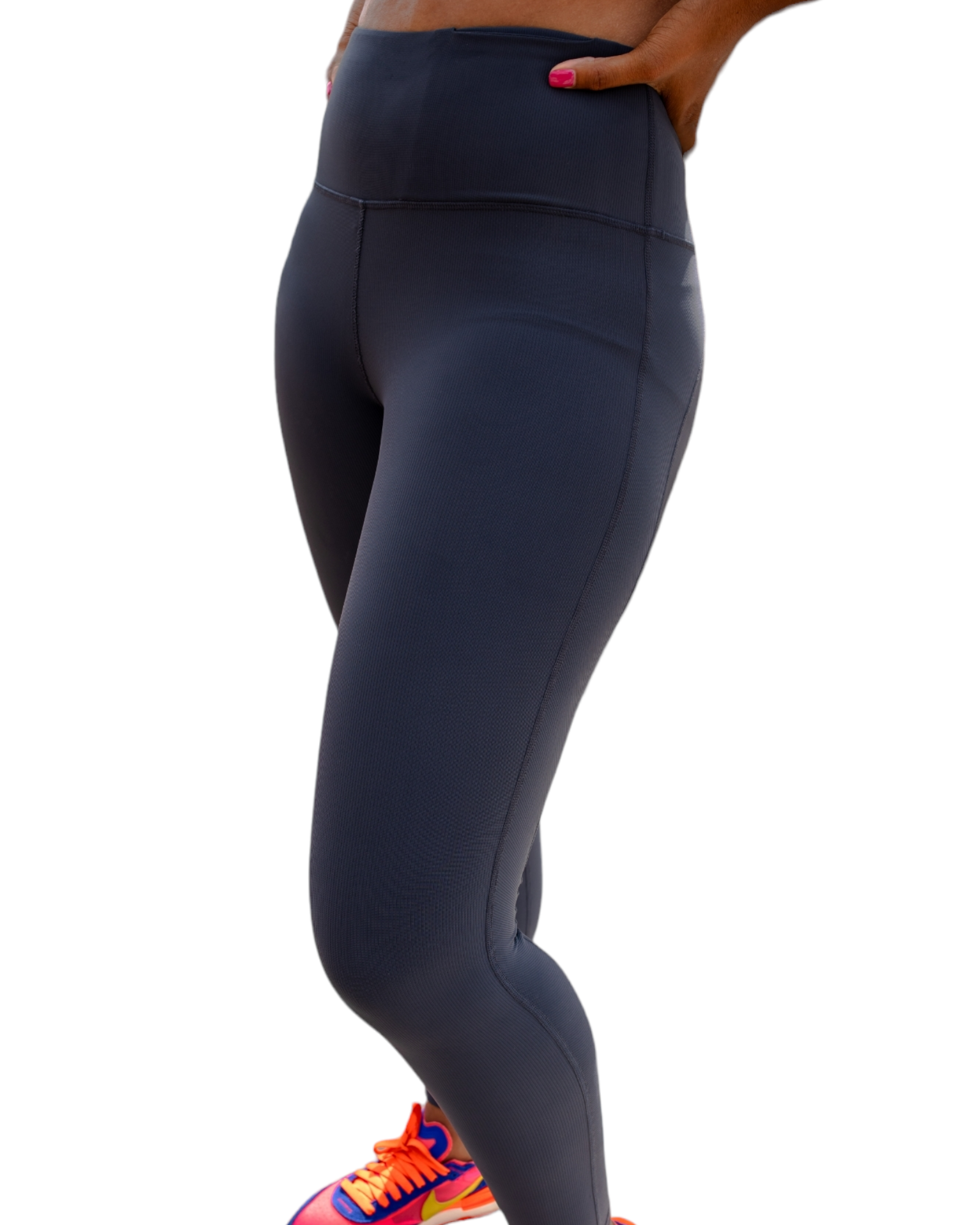 Micro-Ribbed High Waisted Leggings (include Plus size)