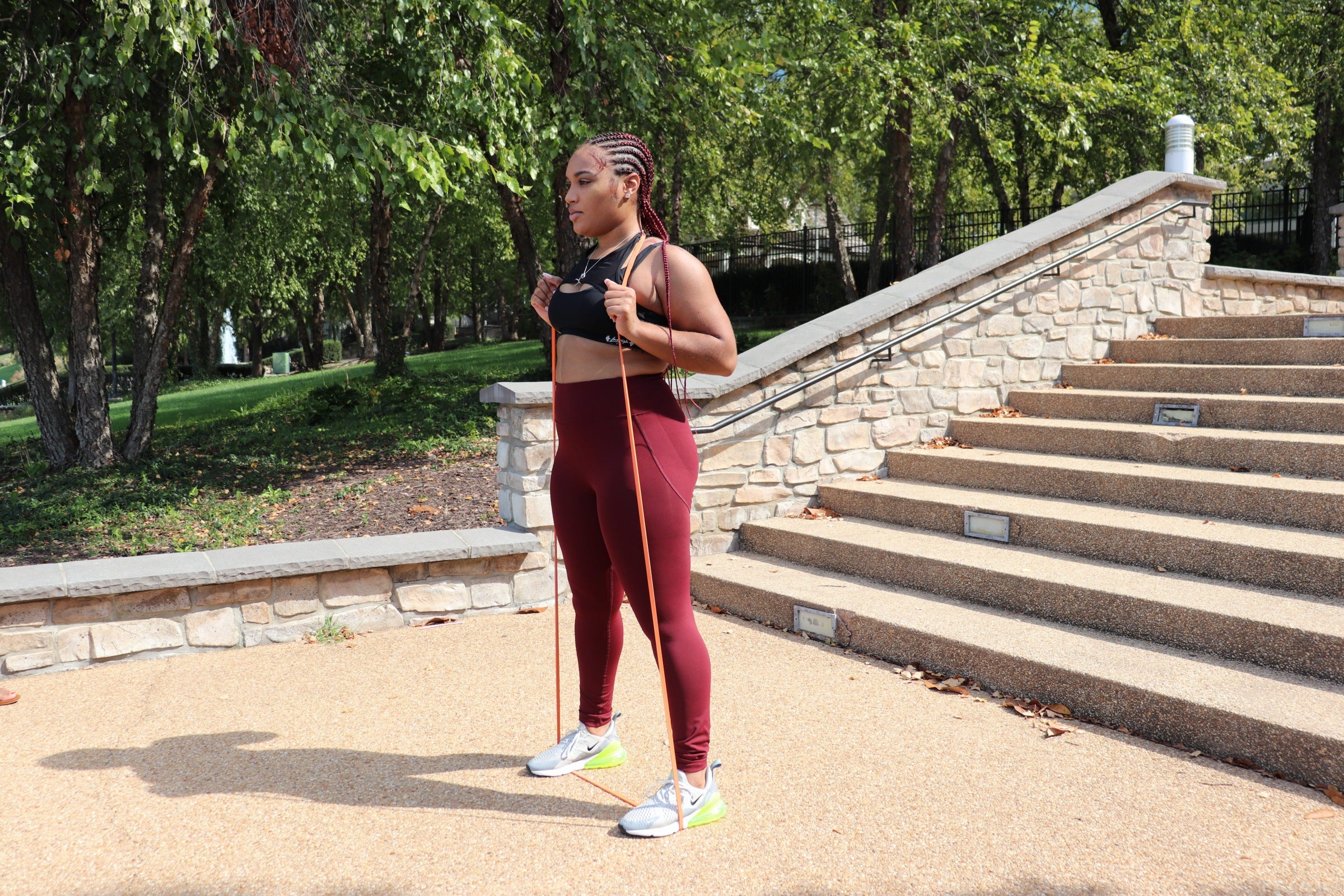 Burgundy High Waisted Leggings