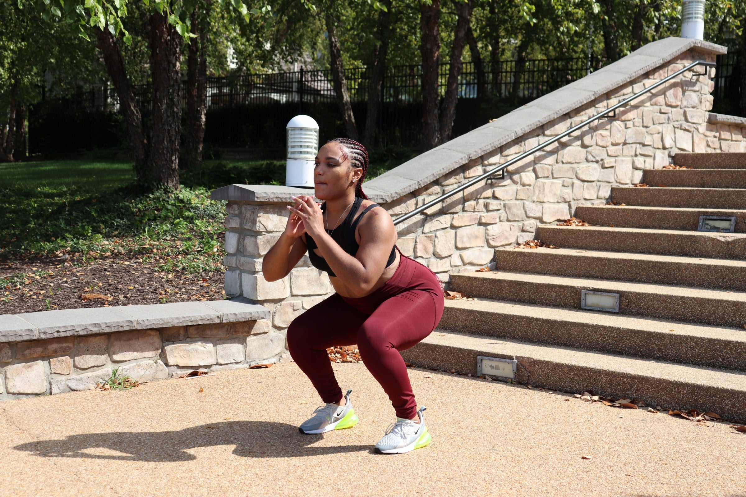 Burgundy High Waisted Leggings