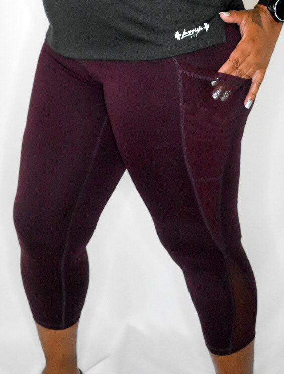 Tapered High Waisted Pocket Leggings (Plus Size)